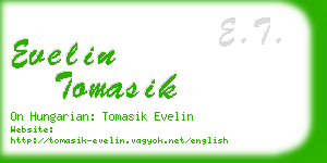 evelin tomasik business card